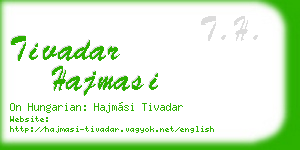 tivadar hajmasi business card